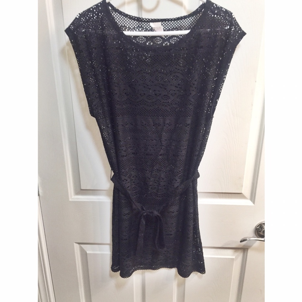 Black Lace Bathing Suit Cover Up