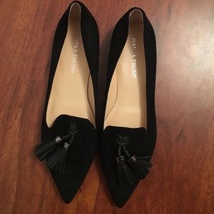 Black Ivanka Trump Flat Shoes