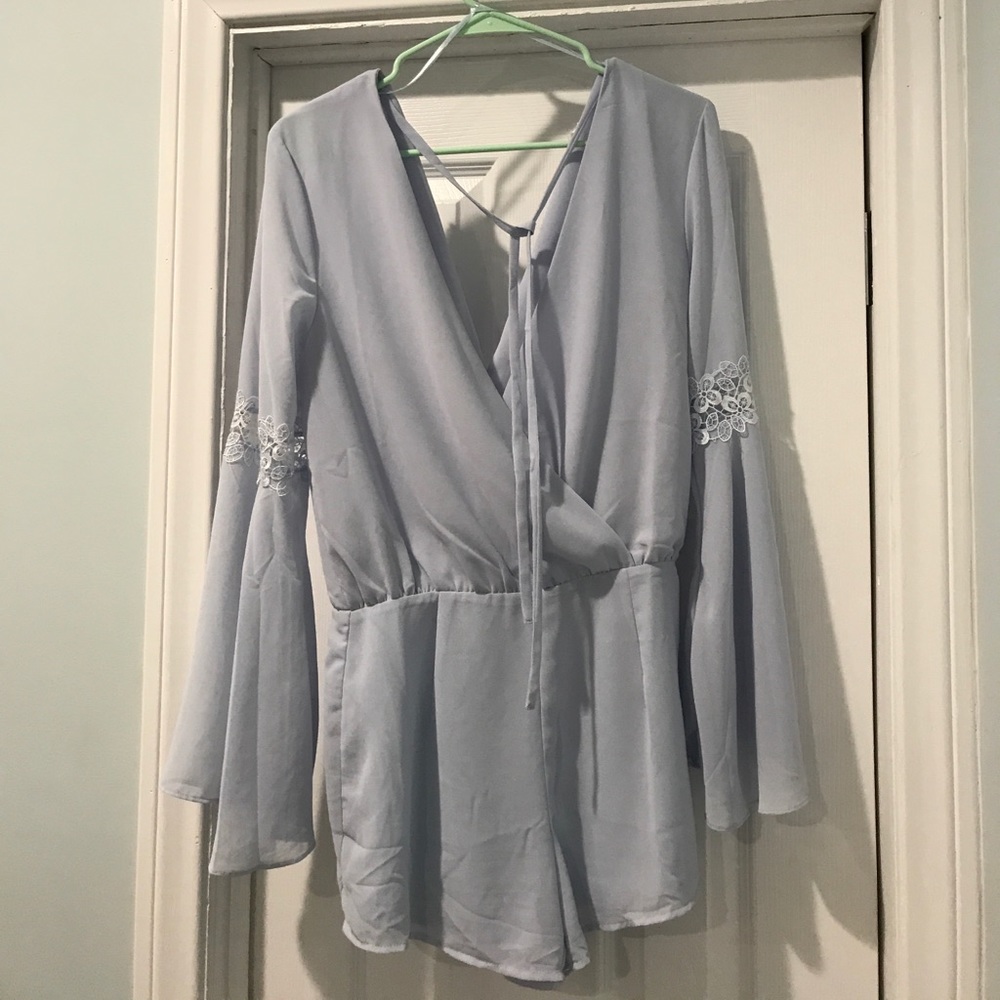 Powder #blue #romper - Picture 2 of 3