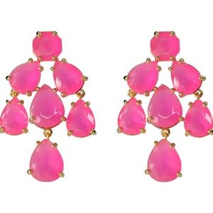 Kate Spade hot pink statement earrings.
