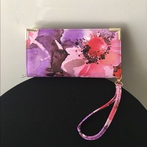 Purple floral wallet