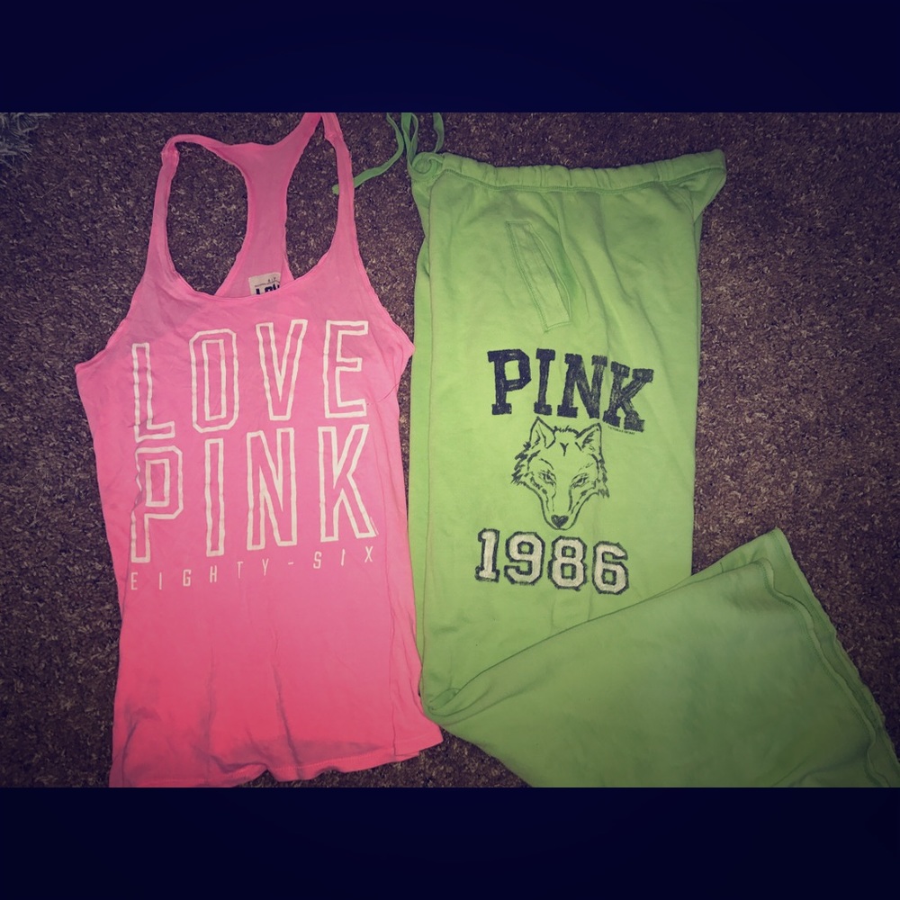 PINK Victoria's Secret (2) VS Bundle sweats tank s
