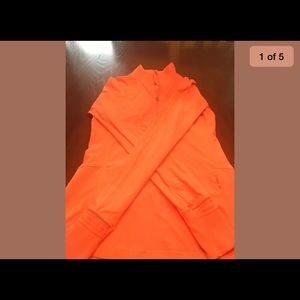 Lululemon 3/4 Zip Orange jacket Sz 6