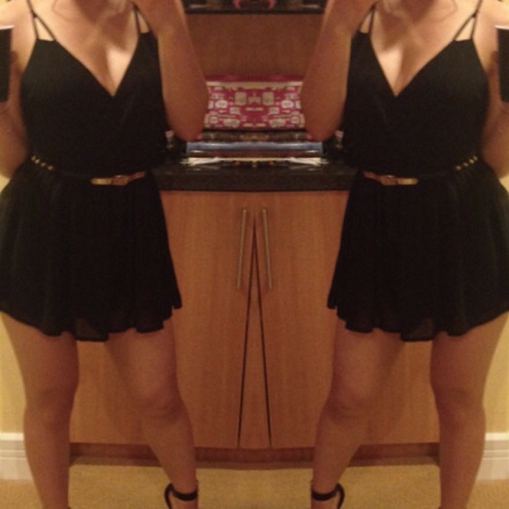 Criss Cross Open Back Romper - Small