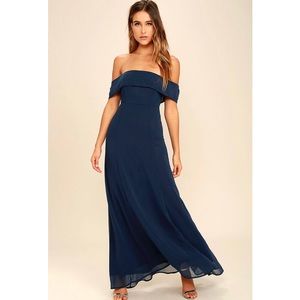 Lulu's Off the Shoulder Maxi Dress