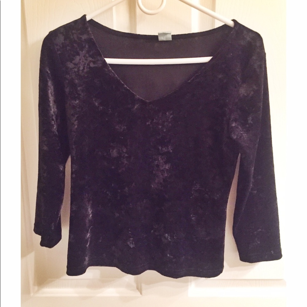 Black Velvet Crop Top