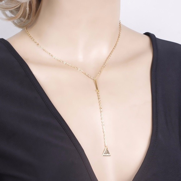 Jewelry - 💥4 for $10 💥 Necklace Y Triangle Charm