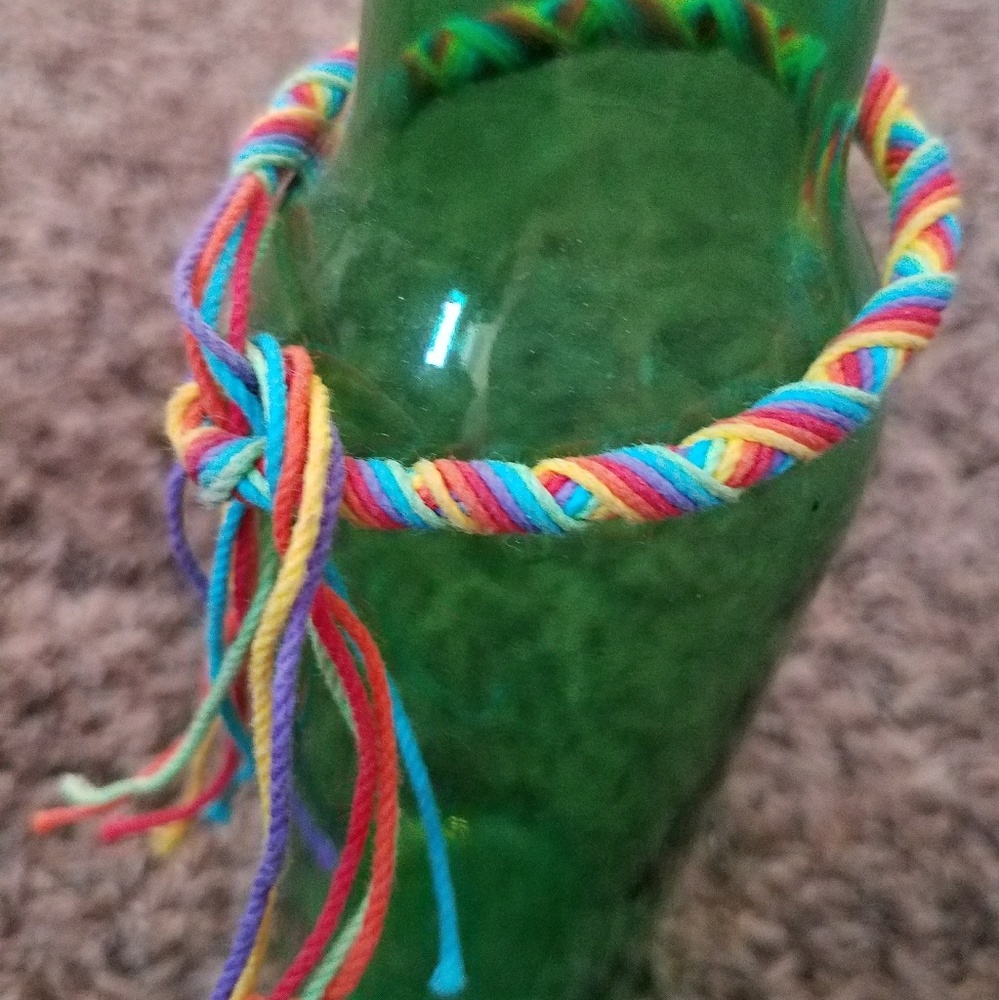 Rainbow string bracelet
