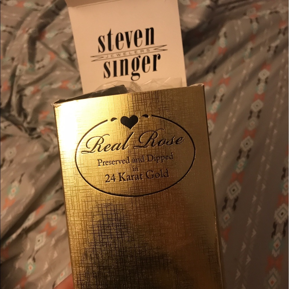 Steven Singer 24kt gold dipped rose