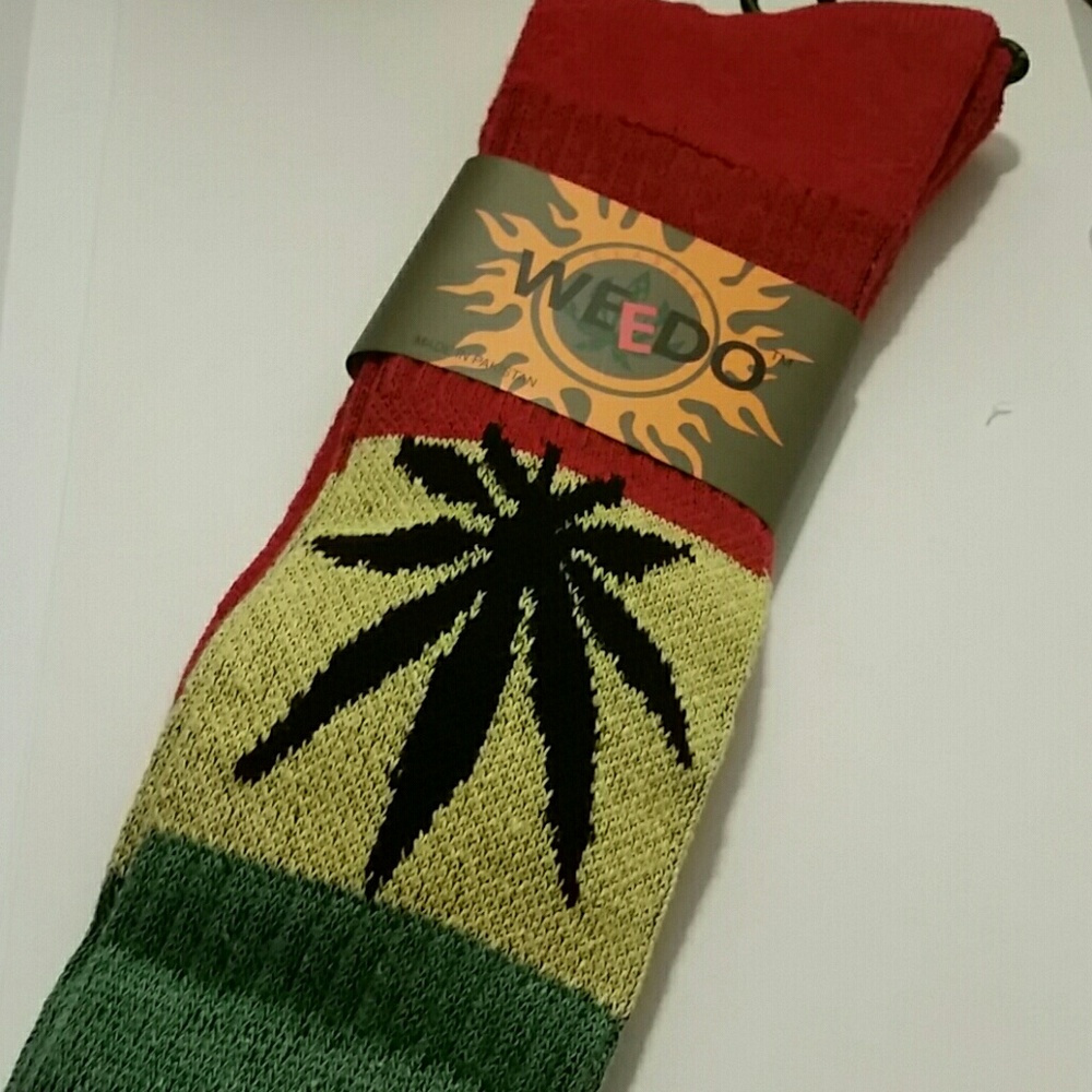 Men's Pot Leaf Crew Socks
