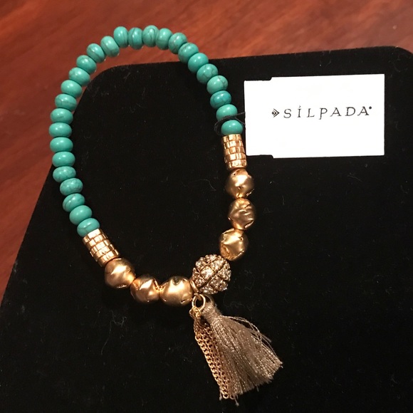 Silpada Caribbean Cool stretch bracelet NWT - Picture 3 of 4