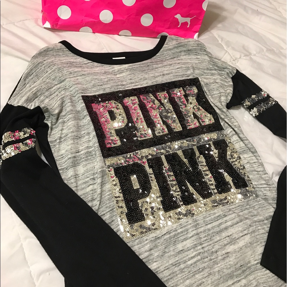 VS Pink Bling Long Sleeve
