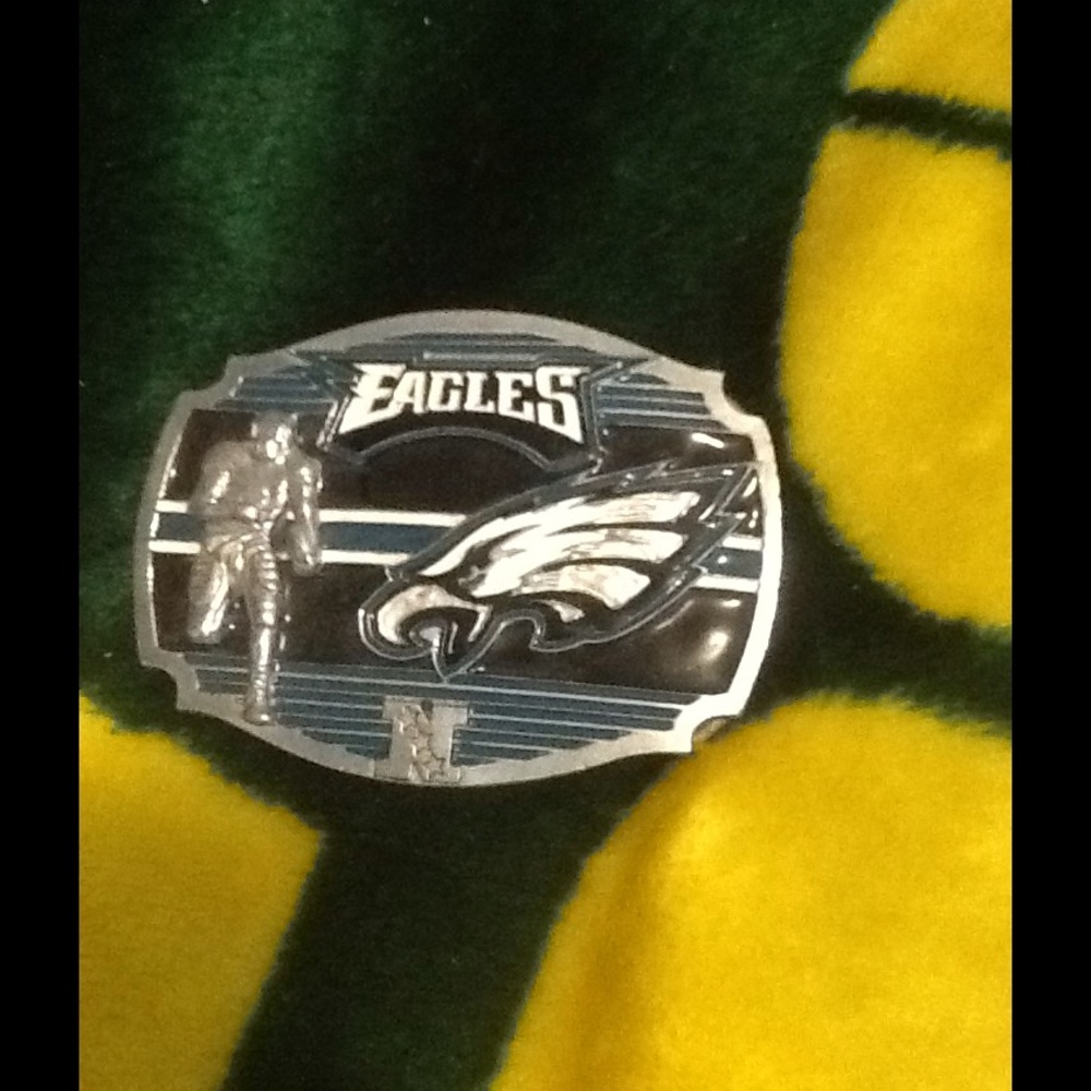 Official NFL eagles belt buckle.