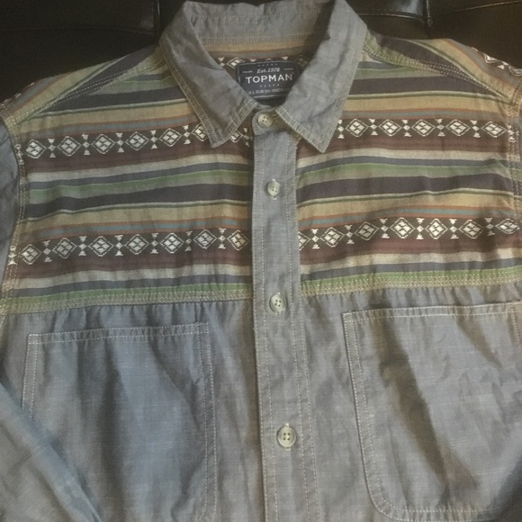 Topman Other - Topman Navajo Denim Style Shirt - Large