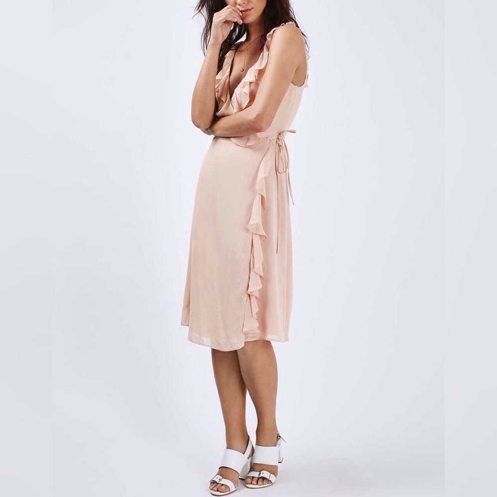 Topshop Ruffle Wrap Dress - Picture 2 of 4