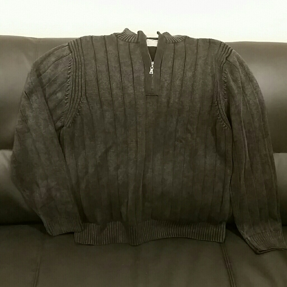 Cooper Jones Men's Cotton Quarter-Zip Sweater