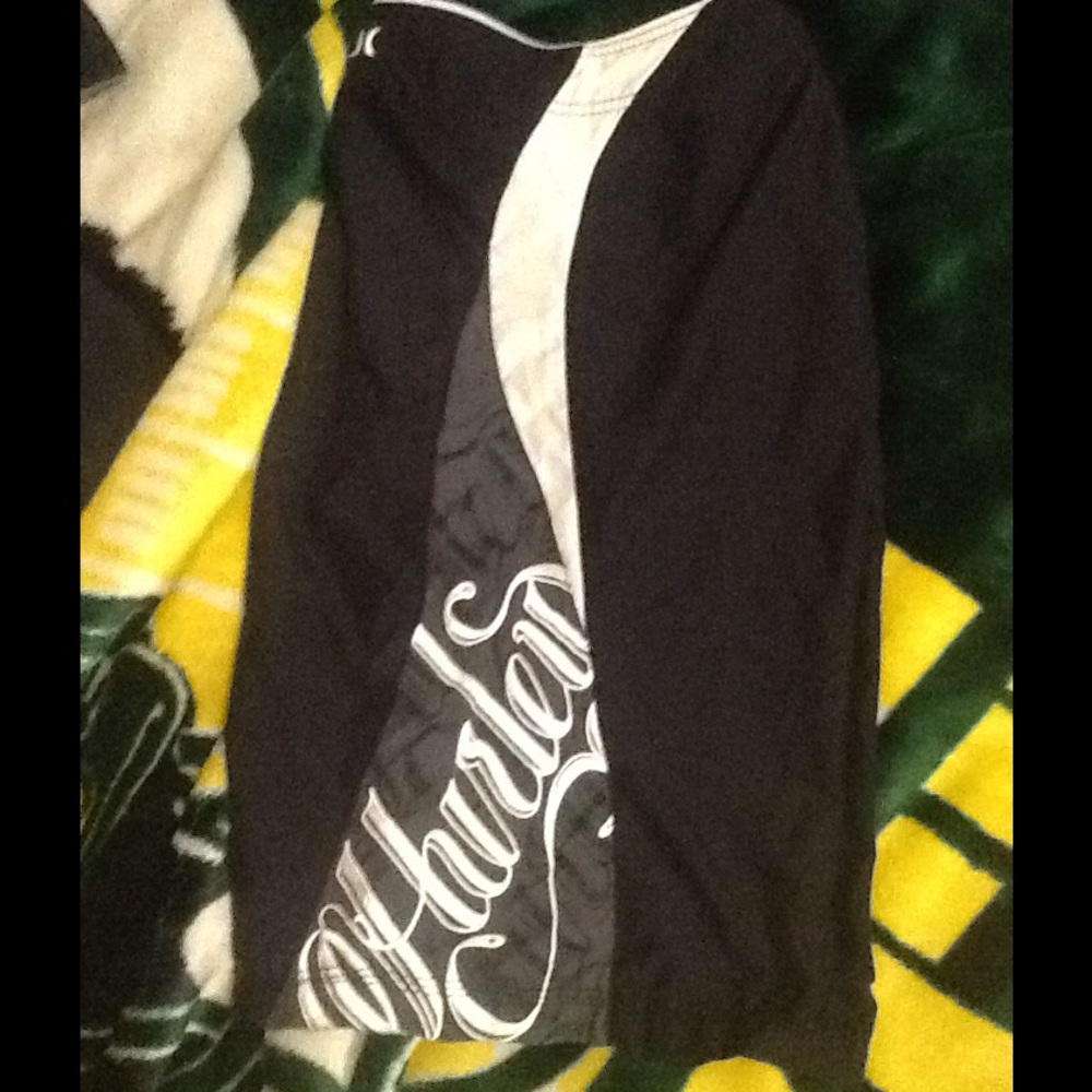 Hurley throw back swimming trunks.