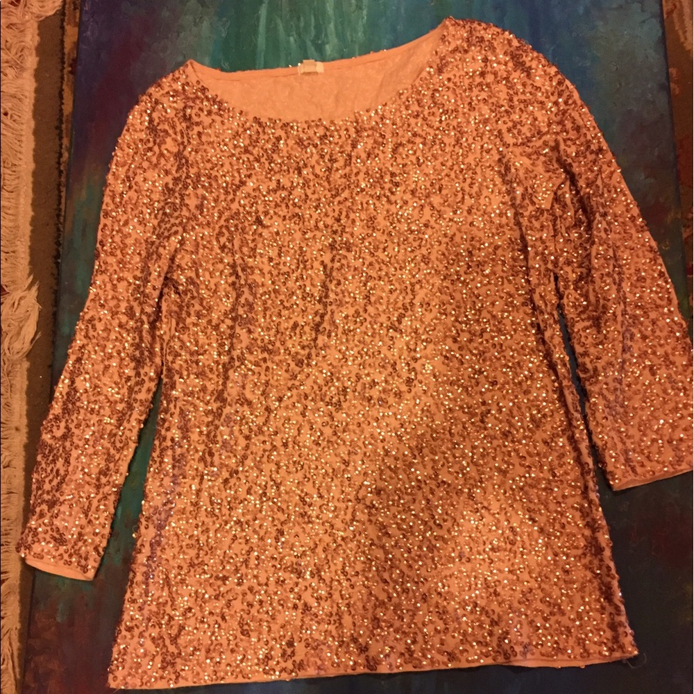 J. crew boatneck sequin top