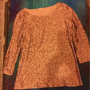 J. crew boatneck sequin top