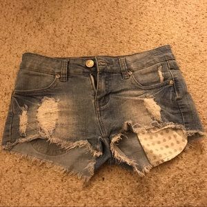 Cute light denim shorts