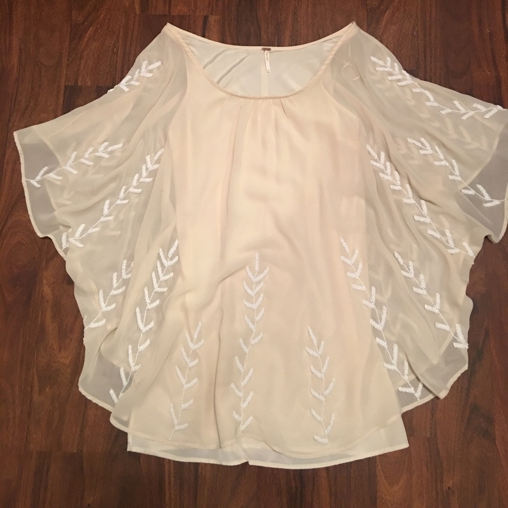 Free People cream dress with gorgeous beading!