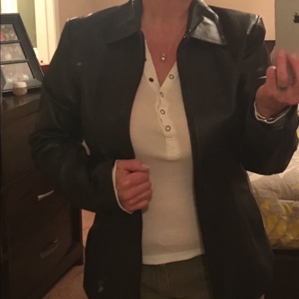 New York and Company genuine leather jacket