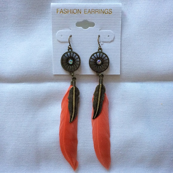Dream catcher feather earrings - Picture 3 of 5