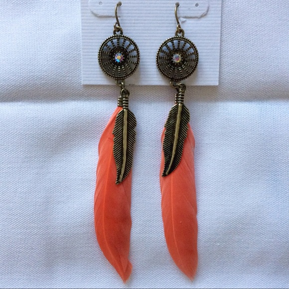 Dream catcher feather earrings - Picture 4 of 5