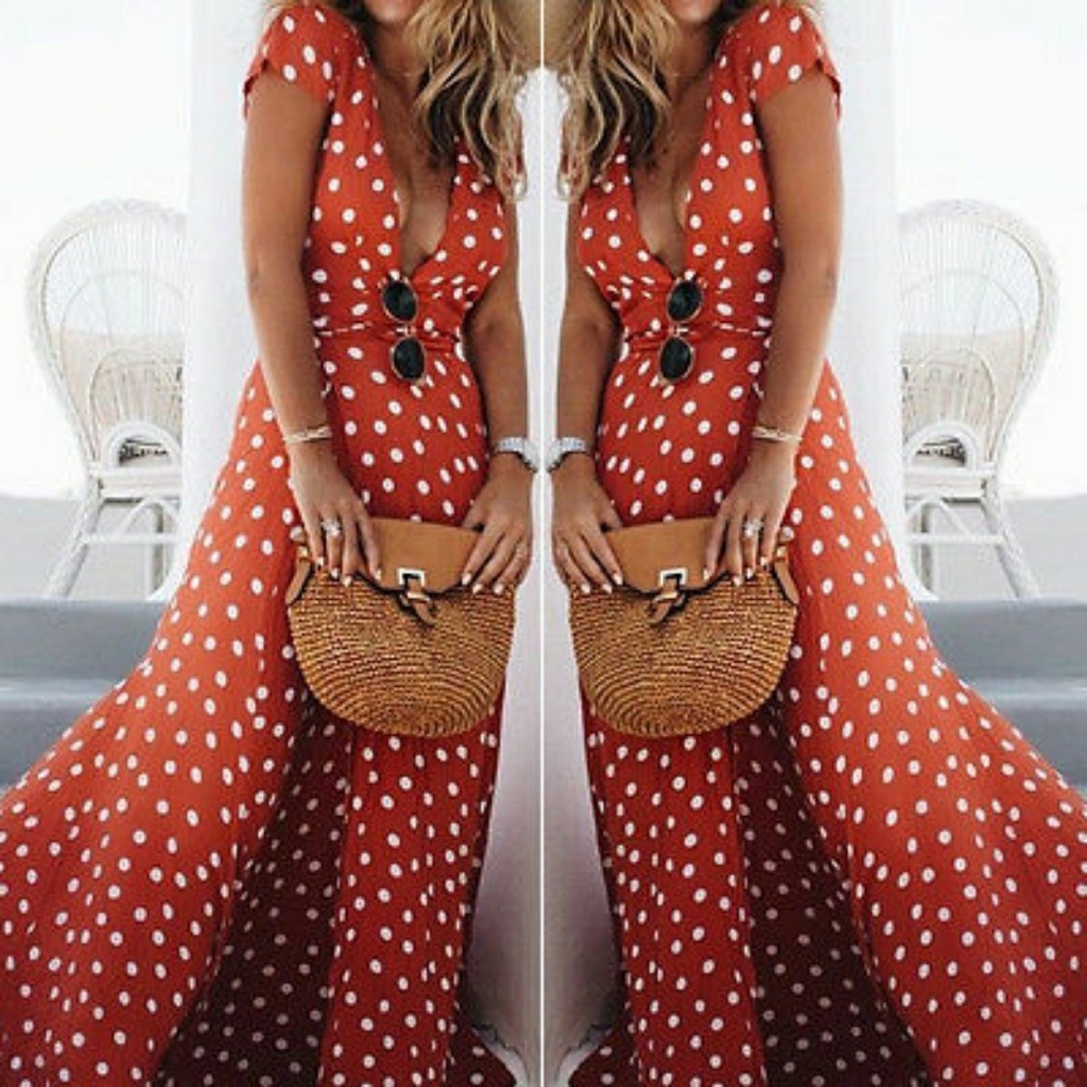 Red Boho Beauty Dress - Picture 5 of 7