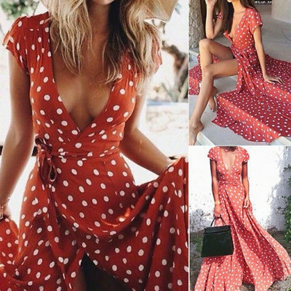 Red Boho Beauty Dress - Picture 2 of 7