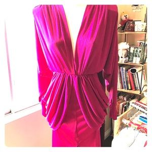 Vintage 1980's Hot Pink dress size 6/8