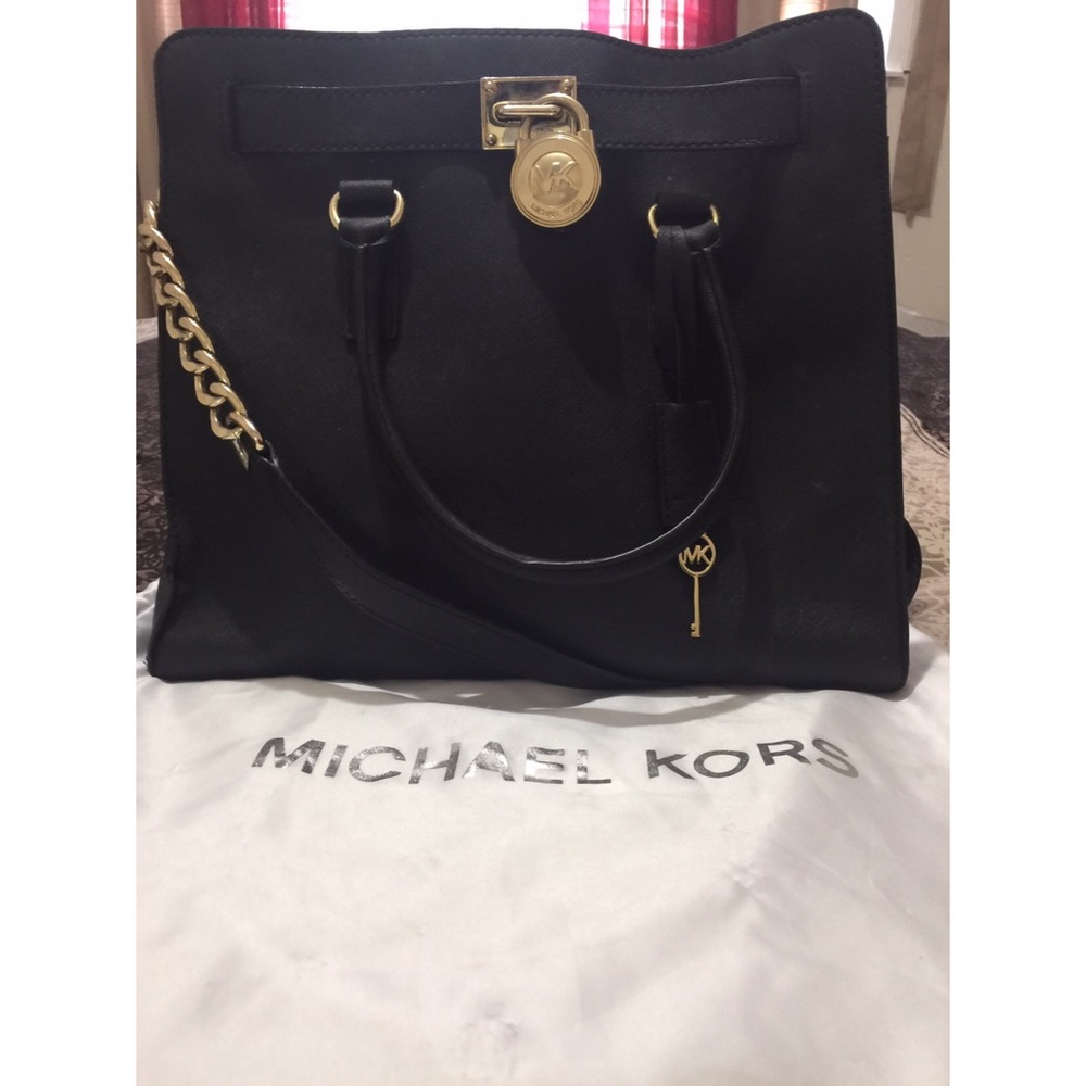 Michael Kors Black Hamilton HandBag Large