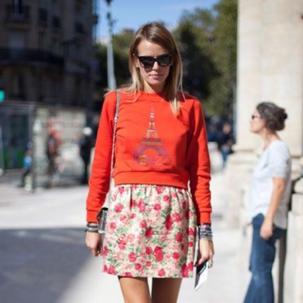 Authentic Kenzo Red Crop Sweater