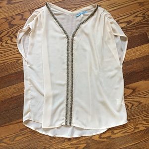 NWOT Moonlight Sheer Beaded Top
