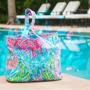 FIRM PRICE Lilly Pulitzer Beach Tote Lets Cha Cha