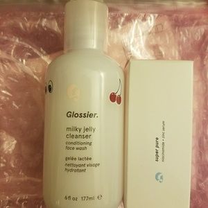Glossier Milky Jelly Cleanser and super pure serum