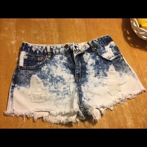 Denim shorts