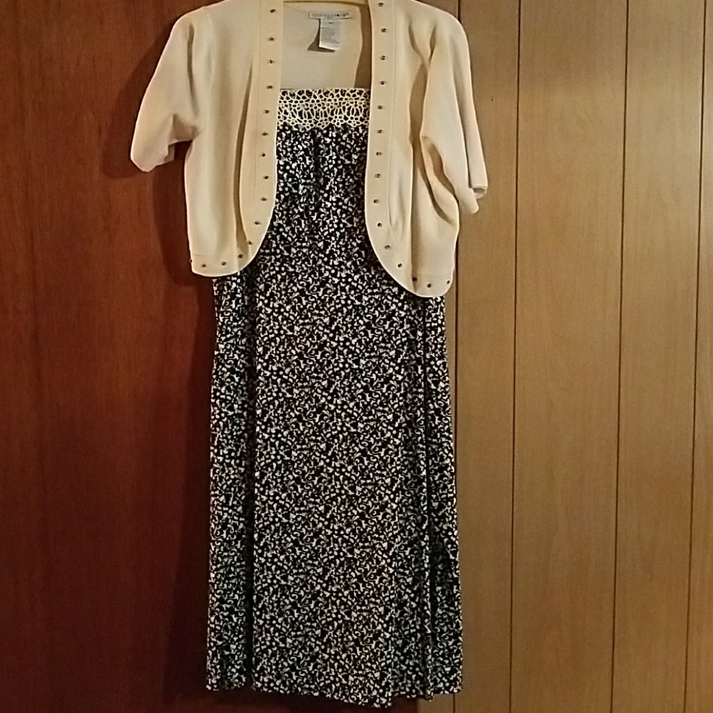 Black and cream dress