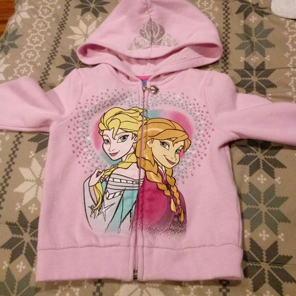 Frozen sweater with hood/zipper