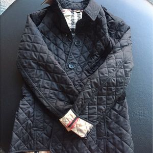 Women's Black Quilted Burberry Jacket
