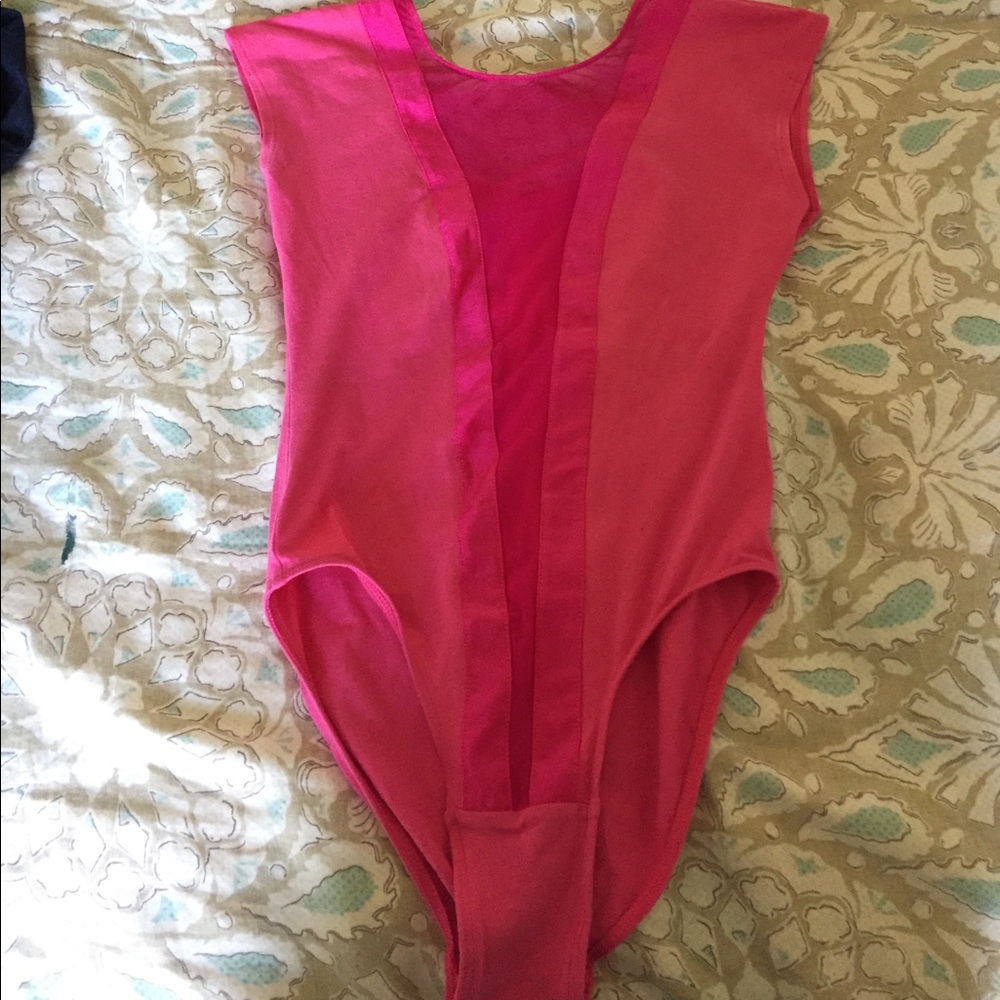 American apparel pink body suit