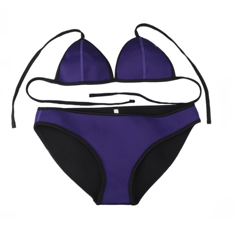 ⚡️SALE ❗️Reversible purple/ black triangle bikini
