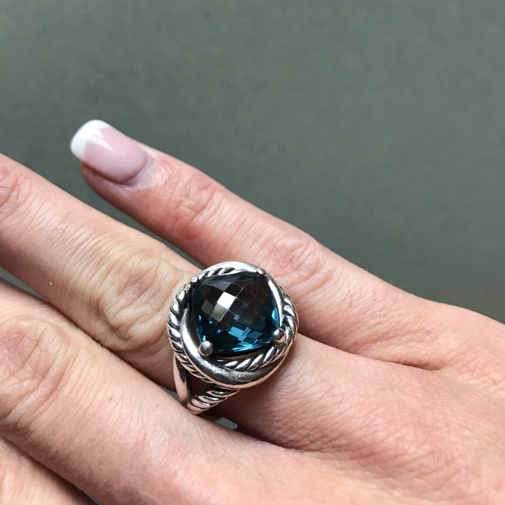 DAVID YURMAN Hampton Blue Topaz Infinity Ring