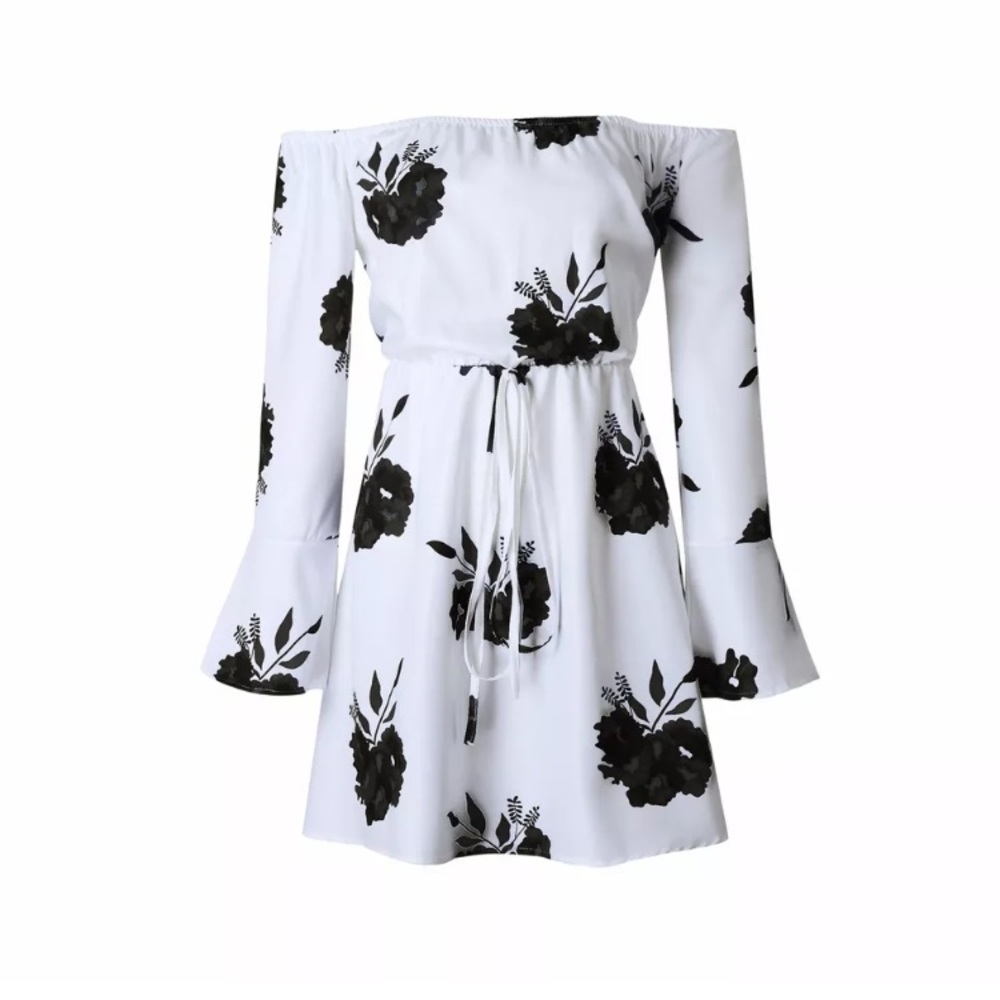 🎀sale🎀last one Off the shoulder floral dress - Picture 4 of 5