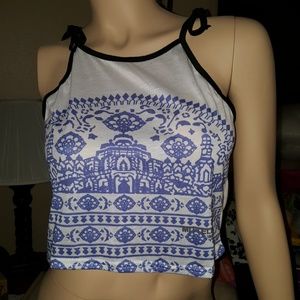 34"-38" Chest tie Thin halter Crop Top Never Worn