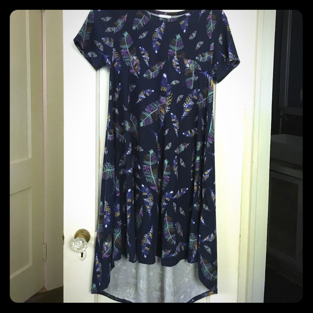 Lularoe Carly with feathers!
