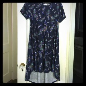 Lularoe Carly with feathers!