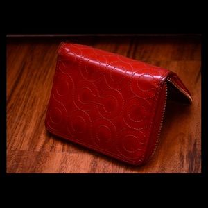EMBOSSED Red Coach Wallet! ❤️