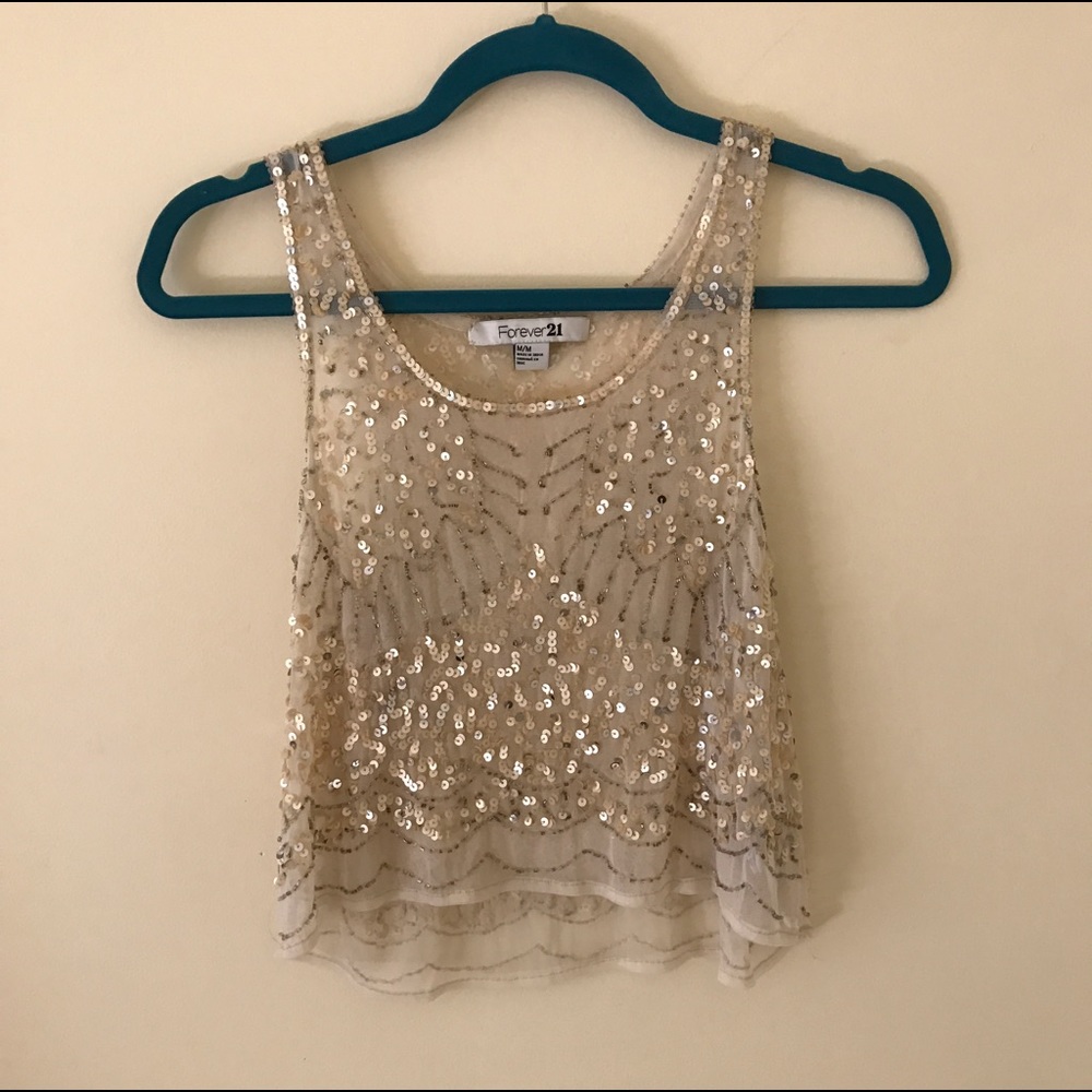 🌟sequin crop top