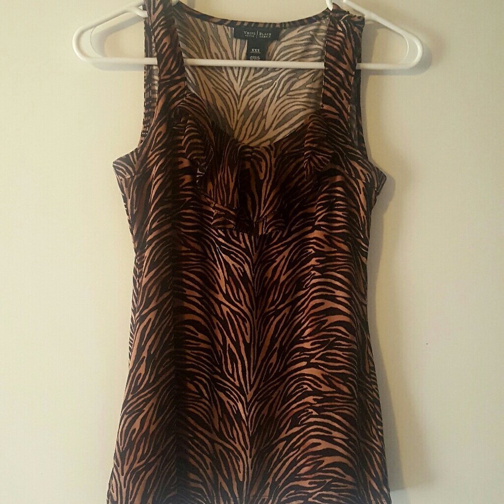 White House Black Market Tiger print shell